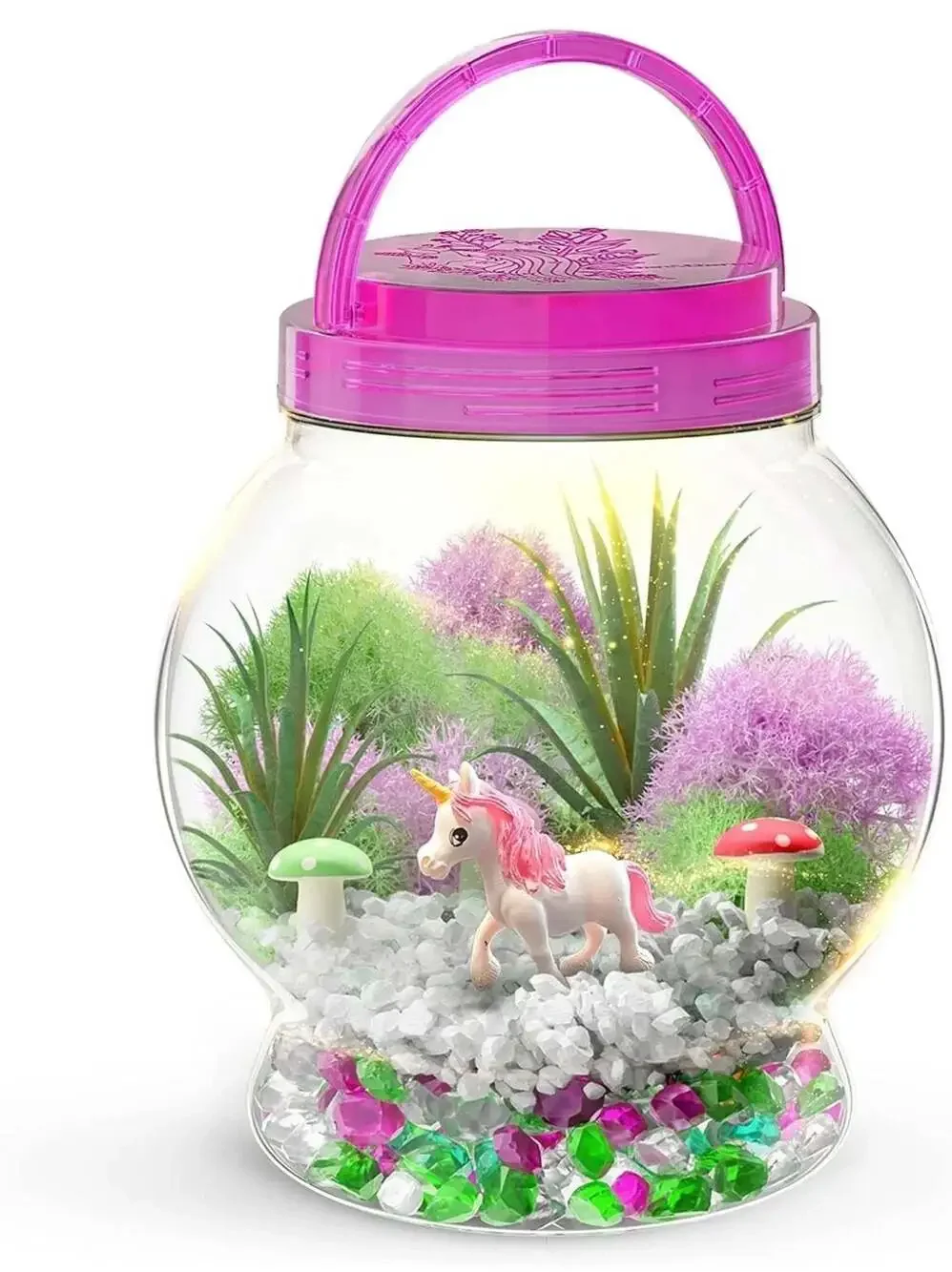 Dan&Darci Light-Up Unicorn Terrarium Kit for Kids - DIY Science &‎ Craft Set